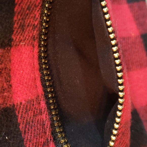 PEANUTS red black Buffalo check mini Backpack wallet keychain 3 pc gift NWT - Picture 3 of 7